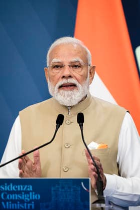 Institutional Visit of Indian Prime Minister Narendra Modi to Italy Italian Prime Minister Giorgia Meloni meets Indian Prime Minister Narendra Modi at Villa Pamphilj during the Indian leader™s institutional visit to Italy. Rome, May 20, 2026. Rome Italy Copyright: xAndreaxCalandrax