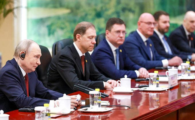 RECORD DATE NOT STATED Delegation-level talks between Russia and China Beijing China , May 20 (ANI): Russian President Vladimir Putin holds delegation level talks with Chinese President Xi Jinping, in Beijing on Wednesday. (@mfa_russia X ANI Photo) Beijing China Copyright: xANIx ANI_20260520194