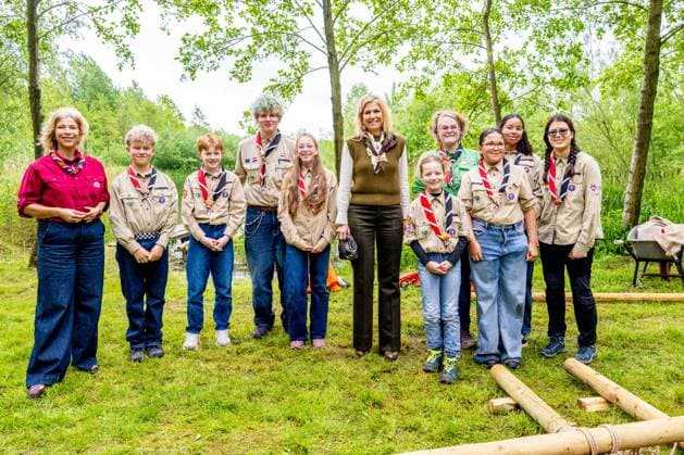 Queen Maxima makes a working visit to Scouting. Zeewolde, the Netherlands. 20 May 2026 Queen Maxima during a working visit to Scouting Nederland. Queen Maxima visits the organization s office and Scouting Estate Zeewolde. Zeewolde The Netherlands  Copyright: xMischaxSchoemakerx
