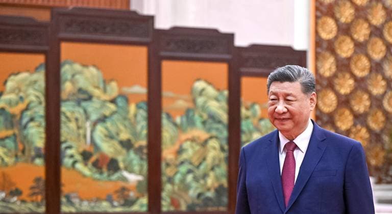 China Russia 9169918 20.05.2026 Chinese President Xi Jinping attends a tea ceremony with Russian President Vladimir Putin following their meeting at the Great Hall of the People in Beijing, China. Kristina Solovyova Sputnik Beijing China  Copyright: xKristinaxSolovyovax