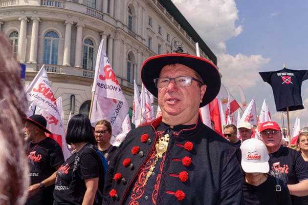 Protest against the green deal. The Solidarity trade union and the Law and Justice party organized demonstration of thousands against ETS2. Warsaw Poland Copyright: xMikolajxJaneczekx