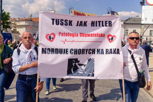 Protest against the green deal. The Solidarity trade union and the Law and Justice party organized demonstration of thousands against ETS2. Warsaw Poland Copyright: xMikolajxJaneczekx