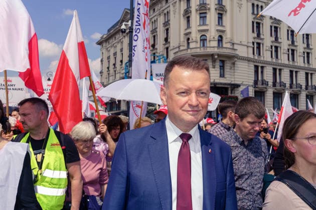 Protest against the green deal. Law and Justice MP Matiusz Blaszczak. Warsaw Poland Copyright: xMikolajxJaneczekx