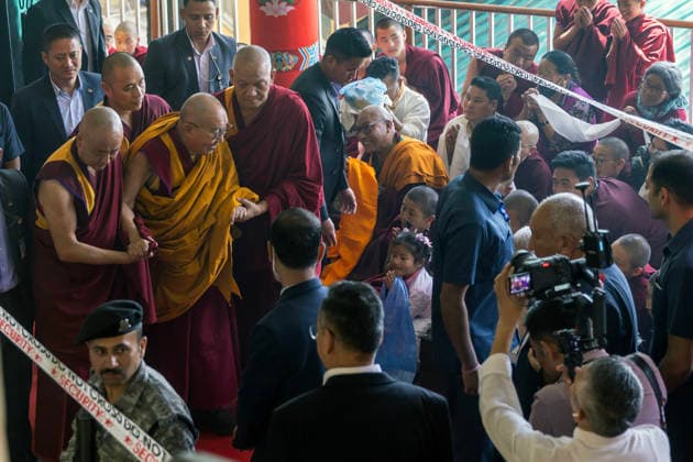 May 20, 2026, Palampur, Dharamshala, India: Tibetan spiritual Leader the Dalai Lama leaving the temple after end of a Long Life Prayer offered to him by Central Dokham Chushi Gangdrug and Himalayan Buddhist Cultural Association at the Main Tibetan Temple in Mcleodganj, Dharamshala ..NOTE: EDITORIAL USE ONLY. Palampur India  - ZUMAb235 20260520_zip_b235_019 Copyright: xShaileshxBhatnagarx