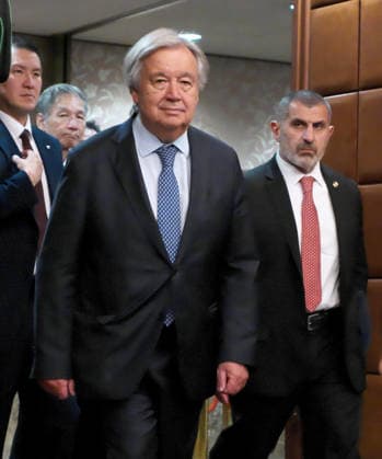 UN Secretary-General Antonio Guterres attend a press conference in Tokyo, Japan on Wednesday, May 20, 2026.  TKP2026052001 KEIZOxMORI