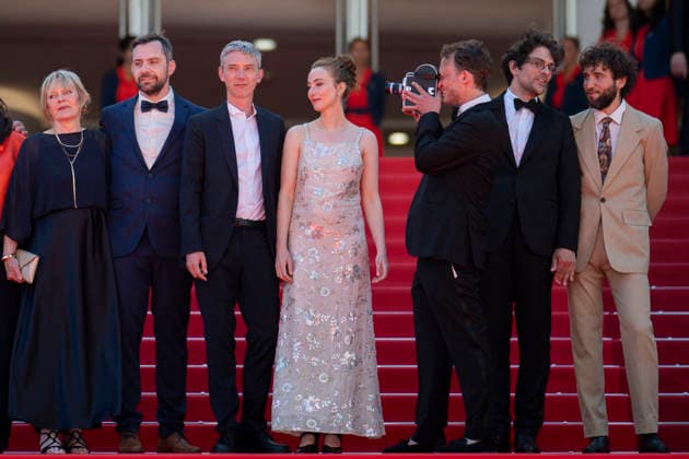 Cannes Notre Salut Red Carpert EB French actor Raphael Thiery, French actor Swann Arlaud, Belgian actress Sandrine Blancke and French director and screenwriter Emmanuel Marre on the red carpet before the Notre Salut screening during the 79th annual Cannes Film Festival at Palais des Festivals on May 20, 2026 in Cannes, France. Photo by Eliot Blondet ABACAPRESS.COM Cannes France France  Copyright: xBlondetxEliot ABACAx