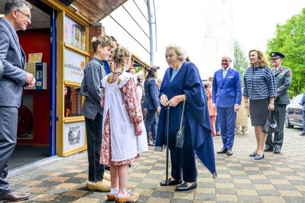 Noordwolde, The Netherlands, 2026-05-20 13:03:11 NOORDWOLDE, 20-05-2026, Princess Beatrix of the Basketry Museum visits the National Basketry Museum in Noordwolde. The museum is celebrating its 25th anniversary with a special Top 25 exhibition featuring remarkable woven works and contemporary applications of basketry. PHOTO: NLBeeld Patrick van Emst Credit: NL Beeld Patrick van Emst  Copyright: xx x