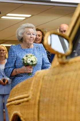 Noordwolde, The Netherlands, 2026-05-20 13:05:21 NOORDWOLDE, 20-05-2026, Princess Beatrix of the Basketry Museum visits the National Basketry Museum in Noordwolde. The museum is celebrating its 25th anniversary with a special Top 25 exhibition featuring remarkable woven works and contemporary applications of basketry. PHOTO: NLBeeld Patrick van Emst Credit: NL Beeld Patrick van Emst  Copyright: xx x