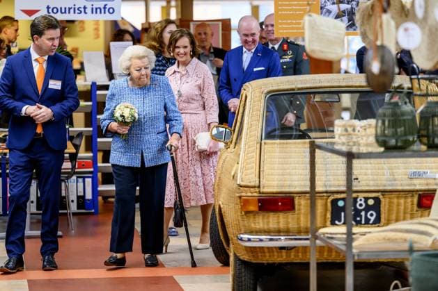 Noordwolde, The Netherlands, 2026-05-20 13:05:57 NOORDWOLDE, 20-05-2026, Princess Beatrix of the Basketry Museum visits the National Basketry Museum in Noordwolde. The museum is celebrating its 25th anniversary with a special Top 25 exhibition featuring remarkable woven works and contemporary applications of basketry. PHOTO: NLBeeld Patrick van Emst Credit: NL Beeld Patrick van Emst  Copyright: xx x