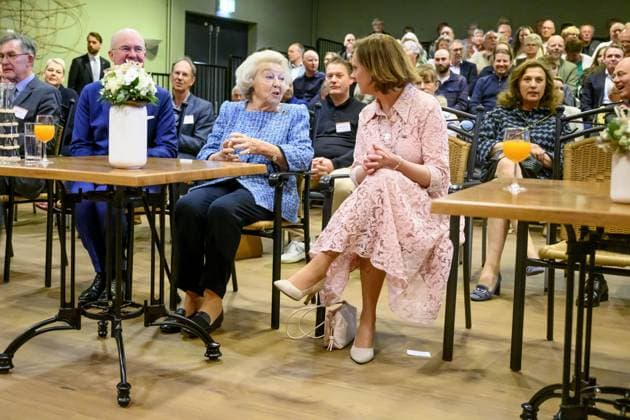 Noordwolde, The Netherlands, 2026-05-20 13:13:07 NOORDWOLDE, 20-05-2026, Princess Beatrix of the Basketry Museum visits the National Basketry Museum in Noordwolde. The museum is celebrating its 25th anniversary with a special Top 25 exhibition featuring remarkable woven works and contemporary applications of basketry. PHOTO: NLBeeld Patrick van Emst Credit: NL Beeld Patrick van Emst  Copyright: xx x