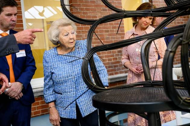 Noordwolde, The Netherlands, 2026-05-20 13:36:04 NOORDWOLDE, 20-05-2026, Princess Beatrix of the Basketry Museum visits the National Basketry Museum in Noordwolde. The museum is celebrating its 25th anniversary with a special Top 25 exhibition featuring remarkable woven works and contemporary applications of basketry. PHOTO: NLBeeld Patrick van Emst Credit: NL Beeld Patrick van Emst  Copyright: xx x