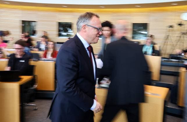 Plenum Thueringer Landtag 20.05.2026, Erfurt, Thueringer Landtag, 43.Plenarsitzung, im Bild: Ministerpraesident Mario Voigt (CDU) *** Plenary session Thuringian state parliament 20 05 2026, Erfurt, Thuringian state parliament, 43 plenary session, in the picture State Premier Mario Voigt CDU