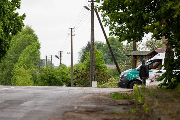 Gudžiu kaime Karo policija ir Lietuvos kariuomene ieöko drono. Gudžiai, 2026 m. Gegužes 20d. *** Military police and Lithuanian army search for a drone in Gudiai village Gudiai, 2026 May 20  Copyright: xx