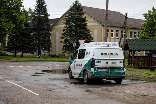 Gudžiu kaime Karo policija ir Lietuvos kariuomene ieöko drono. Gudžiai, 2026 m. Gegužes 20d. *** Military police and Lithuanian army search for a drone in Gudiai village Gudiai, 2026 May 20  Copyright: xx