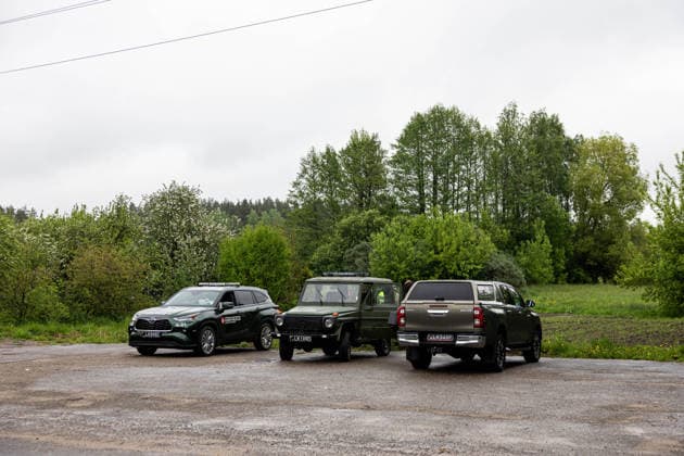 Gudžiu kaime Karo policija ir Lietuvos kariuomene ieöko drono. Gudžiai, 2026 m. Gegužes 20d. *** Military police and Lithuanian army search for a drone in Gudiai village Gudiai, 2026 May 20  Copyright: xx
