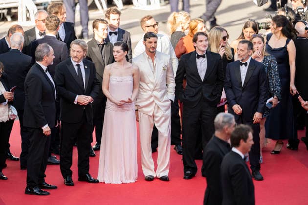 Cannes La Bataille de Gaulle L age de fer Red Carpert EB French actor and director Mathieu Kassovitz, French actor Loic Corbery, French actor Florian Lesieur, rench-Canadian actor Niels Schneider, French actor Benoit Magimel arrive for the screening of the film La Bataille de Gaulle : L age de fer (De Gaulle: Tilting Iron) at the 79th edition of the Cannes Film Festival in Cannes, southern France on May 20, 2026.Photo by Eliot Blondet ABACAPRESS.COM Cannes France France  Copyright: xBlondetxEliot ABACAx
