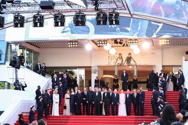 May 20, 2026, Cannes, Cote D azur, France: FELIX KYSYL, TOM MISON, SIMON ABKARIAN, ANTONIN BAUDRY, NIELS SCHNEIDER, KACEY MOTTET-KLEIN, LOIC CORBERY, JEROME SEYDOUX, ANAMARIA VARTOLOMEI and MATHIEU KASSOVITZ on the red carpet for the screening of LA BATAILLE DE GAULLE at the 79th Annual Cannes Film Festival at Palais des Festivals in Cannes, France Cannes France  - ZUMAc179 20260520_zep_c179_033 Copyright: xMickaelxChavetx