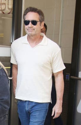 New York May 20 2026 David Duchovny on Live with Kelly & Mark to talk about music from his new album with title track Stay On The Train in New York. May 20 2026. Copyright: xRWx