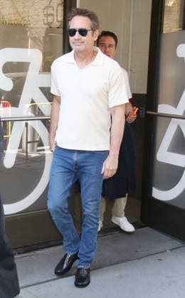 New York May 20 2026 David Duchovny on Live with Kelly & Mark to talk about music from his new album with title track Stay On The Train in New York. May 20 2026. Copyright: xRWx