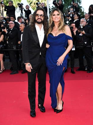 IPA84908579 - Cannes, 79th Cannes Film Festival 2025 - evening 9. red carpet LA BATAILLE DE GAULLE : L Ã‚GE DE FER. Pictured are Tom Kaulitz, Heidi Klum  Copyright: xSimonexComix xPoolxPhotoxEventsx07x 84908579