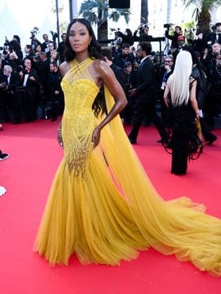 IPA84908048 - Cannes, 79th Cannes Film Festival 2025 - evening 9. red carpet LA BATAILLE DE GAULLE : L Ã‚GE DE FER. Pictured: Afiya Bennett  Copyright: xTerenghi Ipa-Agency.netx xPoolxPhotoxEventsx07x 84908048