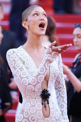 Cannes - La Bataille De Gaulle: L Age De Fer De Gaulle: Tilting Iron Red Carpet JD Bella Hadid at the La Bataille De Gaulle: L Age De Fer (De Gaulle: Tilting Iron) screening on the red carpet during the 79th annual Cannes Film Festival at Palais des Festivals on May 20, 2026 in Cannes, France. Photo by Jerome Domine ABACAPRESS.COM Cannes France  Copyright: xDominexJerome ABACAx