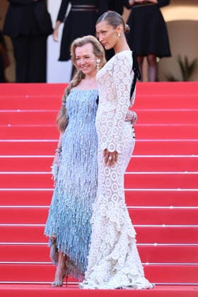 Cannes - La Bataille De Gaulle: L Age De Fer De Gaulle: Tilting Iron Red Carpet JD Bella Hadid and Caroline Scheufele at the La Bataille De Gaulle: L Age De Fer (De Gaulle: Tilting Iron) screening on the red carpet during the 79th annual Cannes Film Festival at Palais des Festivals on May 20, 2026 in Cannes, France. Photo by Jerome Domine ABACAPRESS.COM Cannes France  Copyright: xDominexJerome ABACAx