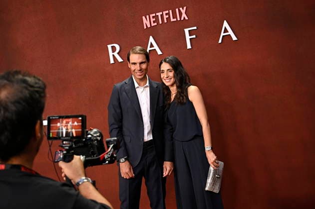 Netflix premieres RAFA the Rafa Nadal documentary Rafa Nadal and his wife, Mery Perelló, during the premiere of RAFA, on May 20, 2026, in Madrid Spain RAFA traces the extraordinary career of Rafael Nadal with cinematic ambition, combining testimonials from those who know him best, on and off the court, with unpublished moments that reveal what lies behind the legend DOCUMENTARY PHOTOCALL GENTE Madrid Madrid Spain.  Copyright: xFranciscoxGuerrax 7538208