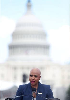 May 20, 2026, Washington, District Of Columbia, USA: Rep. Ayanna Pressley (D-MA) speaks during a Vigil outside the US Capitol calling for an end to child and family detention by ICE, hosted by the Read Them Home Initiative and Free Families Coalition, near the US Capitol in Washington, DC, USA, on May 20, 2026. The vigil featured 620 teddy bears and stuffed animals to represent the over 6,200 children arrested by ICE and denied a childhood since the start of the Trump Administration. Washington USA  - ZUMAs337 20260520_znp_s337_013 Copyright: xGentxShkullakux