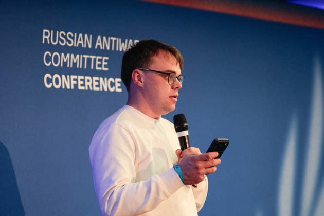 May 20, 2026, Strasbourg, France: Russian teacher, filmmaker and Oscar-winning documentary co-director Pavel Talankin speaks during the Anti-War Committee of Russia conference. The Anti-War Committee of Russia is an association of Russian opposition politicians, journalists, human rights advocates, activists and public figures opposing the war in Ukraine and the policies of Vladimir Putin. The committee describes Russia™s invasion as a war crime and advocates for democratic change in Russia. The organization coordinates anti-war initiatives among Russian exiles and opposition groups abroad, publishes political statements, organizes conferences and public discussions, and engages with European politicians and international institutions. On - ZUMAs197 20260520_aaa_s197_187 Copyright: xVasilyxKrestyaninovx