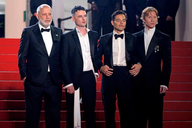 Luther Ford, Rami Malek, Tom Sturridge and Ira Sachs attend the The Man I Love screening during the 79th annual Cannes Film Festival at Palais des Festivals on Wednesday, May 20, 2026 in Cannes, France.  CAN20260520245 RoccoxSpaziani