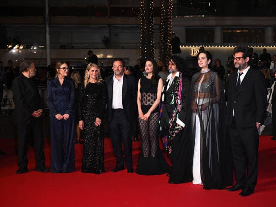 IPA84916779 - Cannes, 79th Cannes Film Festival 2025 - evening 9. red carpet ELASTIC ROME Pictured: Thomas Verhaeghe, Mathieu Verhaeghe, Franco Nero, Ornella Muti, Bertrand Mandico, Isabella Ferrari, NoÃ mie Merlant and Marion Cotillard  Copyright: xManuelexMangiarottix xPoolxPhotoxEventsx07x 84916779