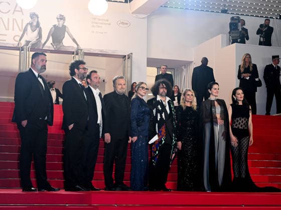 IPA84916805 - Cannes, 79th Cannes Film Festival 2025 - evening 9. red carpet ELASTIC ROME Pictured: Thomas Verhaeghe, Mathieu Verhaeghe, Franco Nero, Ornella Muti, Bertrand Mandico, Isabella Ferrari, NoÃ mie Merlant and Marion Cotillard  Copyright: xManuelexMangiarottix xPoolxPhotoxEventsx07x 84916805