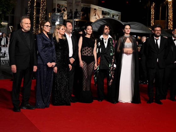 IPA84916948 - Cannes, 79th Cannes Film Festival 2025 - evening 9. red carpet Rome Elastic . In the photo Thomas Verhaeghe, Mathieu Verhaeghe, Franco Nero, Ornella Muti, Bertrand Mandico, Isabella Ferrari, NoÃ mie Merlant and Marion Cotillard  Copyright: xSimonexComix xPoolxPhotoxEventsx07x 84916948