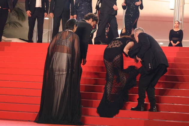 Cannes - Roma Elastica JD Noémie Merlant and Marion Cotillard at the Roma Elastica screening during the 79th annual Cannes Film Festival at Palais des Festivals on May 20, 2026 in Cannes, France. Photo by Jerome Domine ABACAPRESS.COM Cannes France  Copyright: xDominexJerome ABACAx