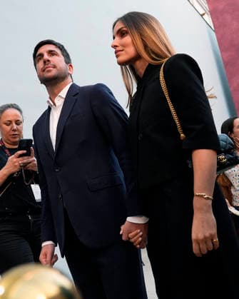 Enrique Riquelme (l) and Malen Guirado attend RAFA premiere. May 20, 2026. (20260521136)