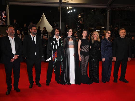 IPA84916794 - Cannes, 79th Cannes Film Festival 2025 - evening 9. red carpet ELASTIC ROME Pictured: Thomas Verhaeghe, Mathieu Verhaeghe, Franco Nero, Ornella Muti, Bertrand Mandico, Isabella Ferrari, NoÃ mie Merlant and Marion Cotillard  Copyright: xManuelexMangiarottix xPoolxPhotoxEventsx07x 84916794