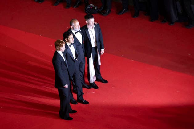 Ira Sachs, Tom Sturridge, Luther Ford et Rami Malek Montée des marches du film The man I love lors du 79ème Festival International du Film de Cannes, le 20 mai 2026 Camilla Canalini Bestimage Red carpet for The man I love at the 79th Cannes International Film Festival on May 20, 2026 Cannes France  Copyright: xCamillaxCanalinix xBestimagexCamillaxCanalinix xBestimagex