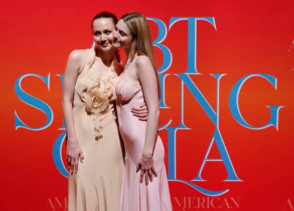 Iris Apatow and May Rose Nivola arrive on the red carpet at the American Ballet Theatre s 2026 Spring Gala held at Cipriani 42nd Street on Wednesday, May 20, 2026 in New York City.  NYP20260520141 JOHNxANGELILLO