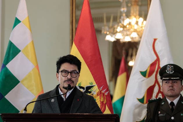 Bolivian Foreign Minister holds a press conference LA PAZ, BOLIVIA - MAY 20: Bolivian Foreign Minister Fernando Aramayo Carrasco holds a press conference regarding the departure from the country of Colombian Ambassador Elizabeth Garcia in La Paz, Bolivia, on May 20, 2026. Jorge Mateo Romay Salinas Anadolu La Paz Bolivia. Editorial use only. Please get in touch for any other usage.  Copyright: x2026xAnadoluxJorgexMateoxRomayxSalinasx