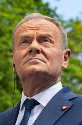 May 20, 2026, Warsaw, Poland: Polish Prime Minister, Donald Tusk seen during his meeting with the New Hungarian Prime Minister, Peter Magyar. On the morning of Wednesday, the 20th of May, on his first foreign visit, the new Prime Minister of Hungary, Peter Magyar, meets with Polish Prime Minister Donald Tusk. The visit symbolically marks the opening of a new phase in Budapest s relations with Europe. During the meeting the Prime Ministers discuss Magyar s victory in the recent Hungarian elections, the Polish-Hungarian relationship, and the issue of Zbigniew Ziobra and Marcin Romanowski - two Polish politicians evading prosecution in Poland by hiding in Hungary. After the meeting, Peter Magyar meets with the Polish President, Karol Nawrocki.  - ZUMAs197 20260520_aaa_s197_273 Copyright: xNeilxMiltonx
