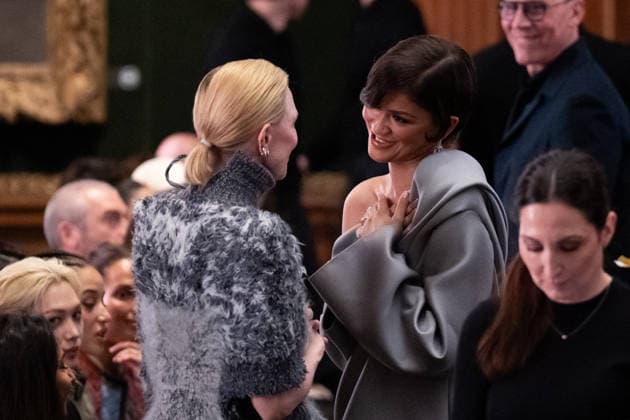 The Louis Vuitton Cruise 2027 Front Row - NYC Cate Blanchett and Zendaya attend the Louis Vuitton 2027 collection fashion show at the Frick Collection in New York City, NY, USA on May 20, 2026. Photo by Adam Gray ABACAPRESS.COM New York City United States  Copyright: xGrayxAdam ABACAx