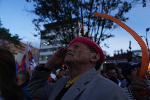 Abelardo De La Espriella closes campaign rally in Bogota BOGOTA, COLOMBIA - MAY 20: People gather for the closing campaign rally of Colombia s right-wing presidential candidate Abelardo De La Espriella in Bogota, Colombia, on May 20, 2026. Juancho Torres Anadolu Bogota Colombia. Editorial use only. Please get in touch for any other usage.  Copyright: x2026xAnadoluxJuanchoxTorresx
