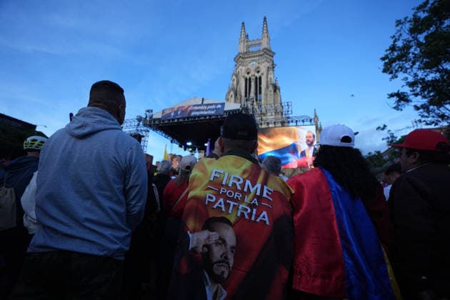 Abelardo De La Espriella closes campaign rally in Bogota BOGOTA, COLOMBIA - MAY 20: People gather for the closing campaign rally of Colombia s right-wing presidential candidate Abelardo De La Espriella in Bogota, Colombia, on May 20, 2026. Juancho Torres Anadolu Bogota Colombia. Editorial use only. Please get in touch for any other usage.  Copyright: x2026xAnadoluxJuanchoxTorresx