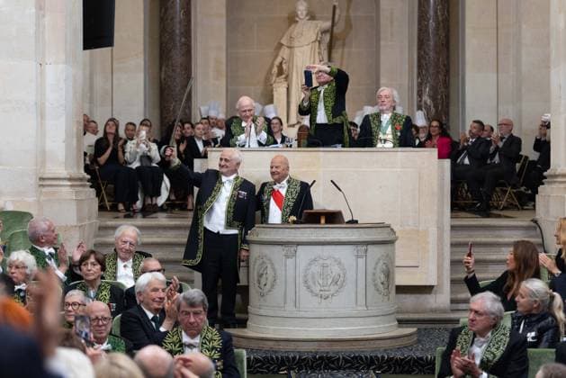 Guy Savoy, Marc Ladreit de Lacharrière Multi-star French chef Guy Savoy has just been officially installed as a member of the Académie des Beaux Arts A ceremony that took place under the dome of the Institut de France, in Paris, France, on May 20, 2026 This is the first time a chef has joined the prestigious institution Julien Sarkissian Bestimage French chef Guy Savoy during his investiture ceremony at the Académie des Beaux Arts in Paris, France, on May 20, 2026 Paris France  Copyright: xJulienxSarkissianx xBestimagexJulienxSarkissianx xBestimagex