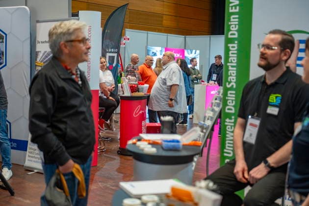 In der Saarbrücker Saarlandhalle findet am Donnerstag (21.5.2026) die Karrieremesse Job und Weiterbildung der Arbeitsagentur statt. Über 100 Aussteller sind mit einem Stand vertreten. *** On Thursday 21 5 2026, the Saarlandhalle in Saarbrücken will host the Job and Training Career Fair organized by the Employment Agency Over 100 exhibitors will be represented with a stand bub