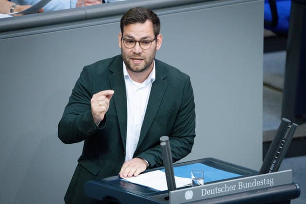Deutscher Bundestag, 80. Plenarsitzung Daniel Baldy (SPD) im Portrait bei seiner Rede zum Tagesordnungspunkt Einsetzung eines UA: Angriff auf die Nordstream-Pipelines bei der 80. Sitzung des Deutschen Bundestag in Berlin, 21.05.2026 Berlin Berlin Deutschland *** German Bundestag, 80th plenary session Daniel Baldy SPD in portrait during his speech on the agenda item Establishment of a UA attack on the Nordstream pipelines at the 80th session of the German Bundestag in Berlin, 21 05 2026 Berlin Berlin Germany