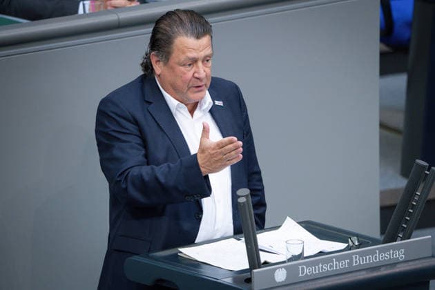 Deutscher Bundestag, 80. Plenarsitzung Stephan Brandner (AfD) im Portrait bei seiner Rede zum Tagesordnungspunkt Einsetzung eines UA: Angriff auf die Nordstream-Pipelines bei der 80. Sitzung des Deutschen Bundestag in Berlin, 21.05.2026 Berlin Berlin Deutschland *** German Bundestag, 80th plenary session Stephan Brandner AfD in portrait during his speech on the agenda item Establishment of a UA attack on the Nordstream pipelines at the 80th session of the German Bundestag in Berlin, 21 05 2026 Berlin Berlin Germany