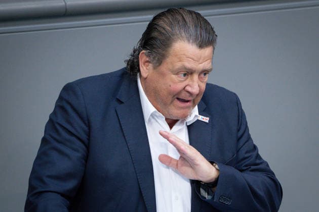 Deutscher Bundestag, 80. Plenarsitzung Stephan Brandner (AfD) im Portrait bei seiner Rede zum Tagesordnungspunkt Einsetzung eines UA: Angriff auf die Nordstream-Pipelines bei der 80. Sitzung des Deutschen Bundestag in Berlin, 21.05.2026 Berlin Berlin Deutschland *** German Bundestag, 80th plenary session Stephan Brandner AfD in portrait during his speech on the agenda item Establishment of a UA attack on the Nordstream pipelines at the 80th session of the German Bundestag in Berlin, 21 05 2026 Berlin Berlin Germany