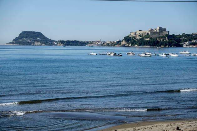 Bacoli, earthquake 4.4 Bacoli: following this morning™s earthquake at 5.50am, there are no major issues in the town; only in Via Ercole has a cornice fallen from a building. In photo the area where the earthquake struck in the waters off Bacoli _BPH5908 Copyright: xAntonioxBalascox